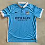 Manchester City 2015/16 Vintage Home Jersey - Size Large-Olive & York