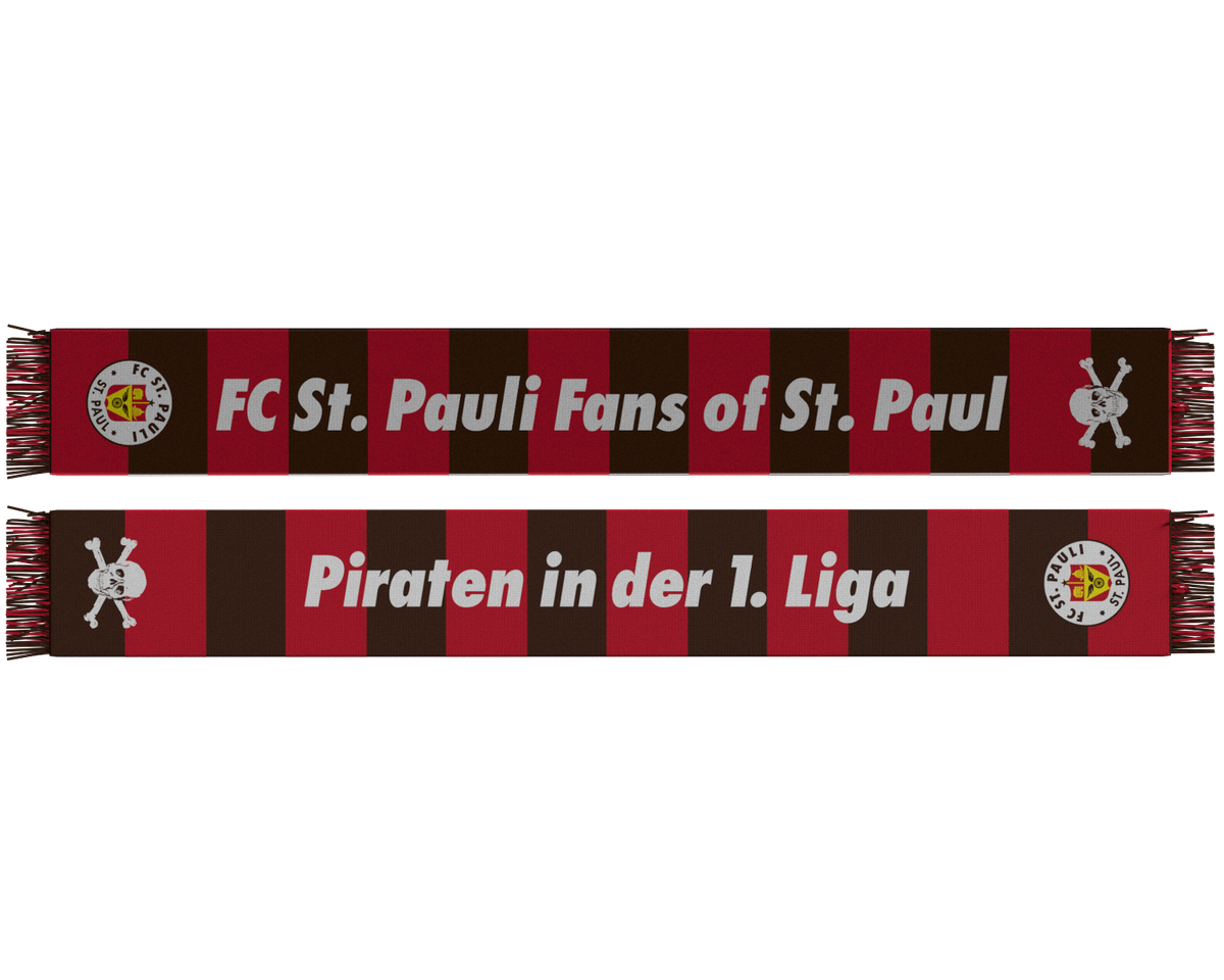 FC St. Pauli Bar Scarf - Braun/Weiß Schal Aus Bio-Baumwolle