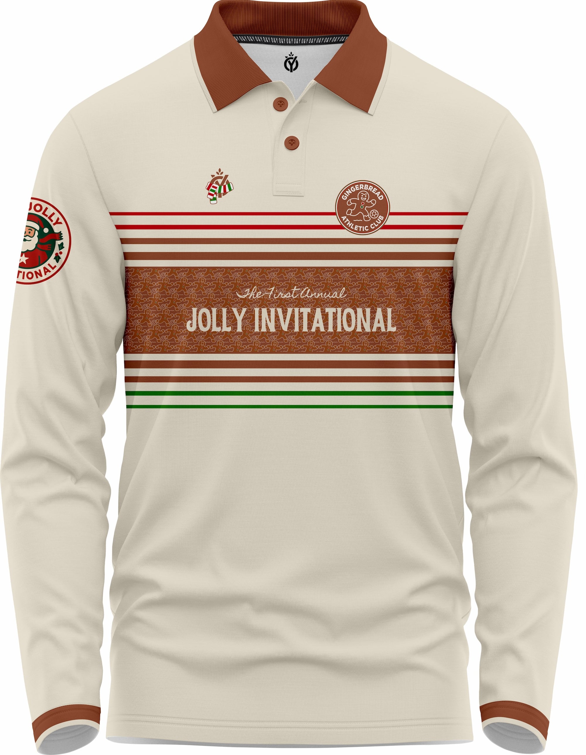Gingerbread Athletic Club Holiday Jersey-Olive & York