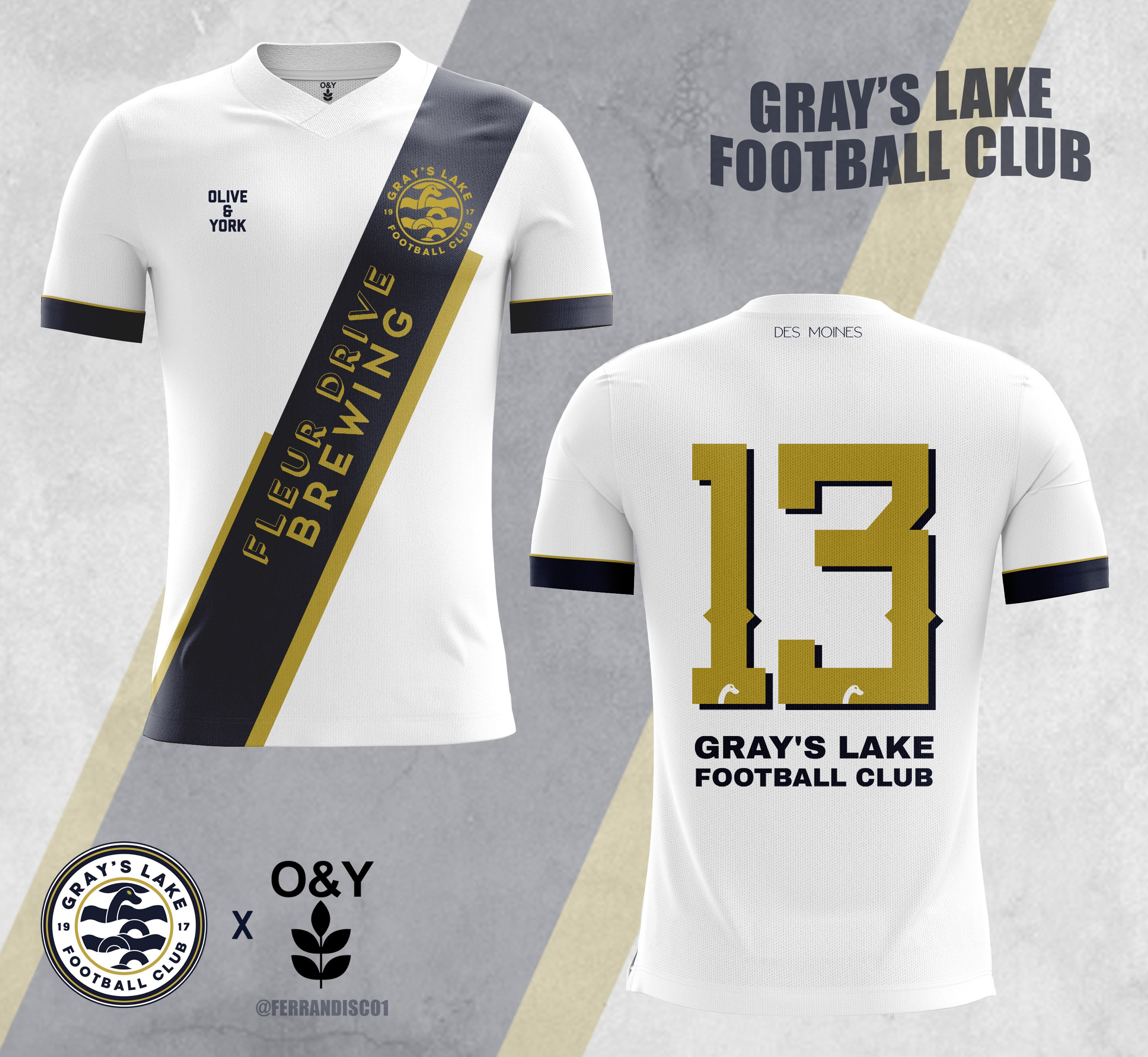 Gray's Lake FC 2026 Kit-Olive & York