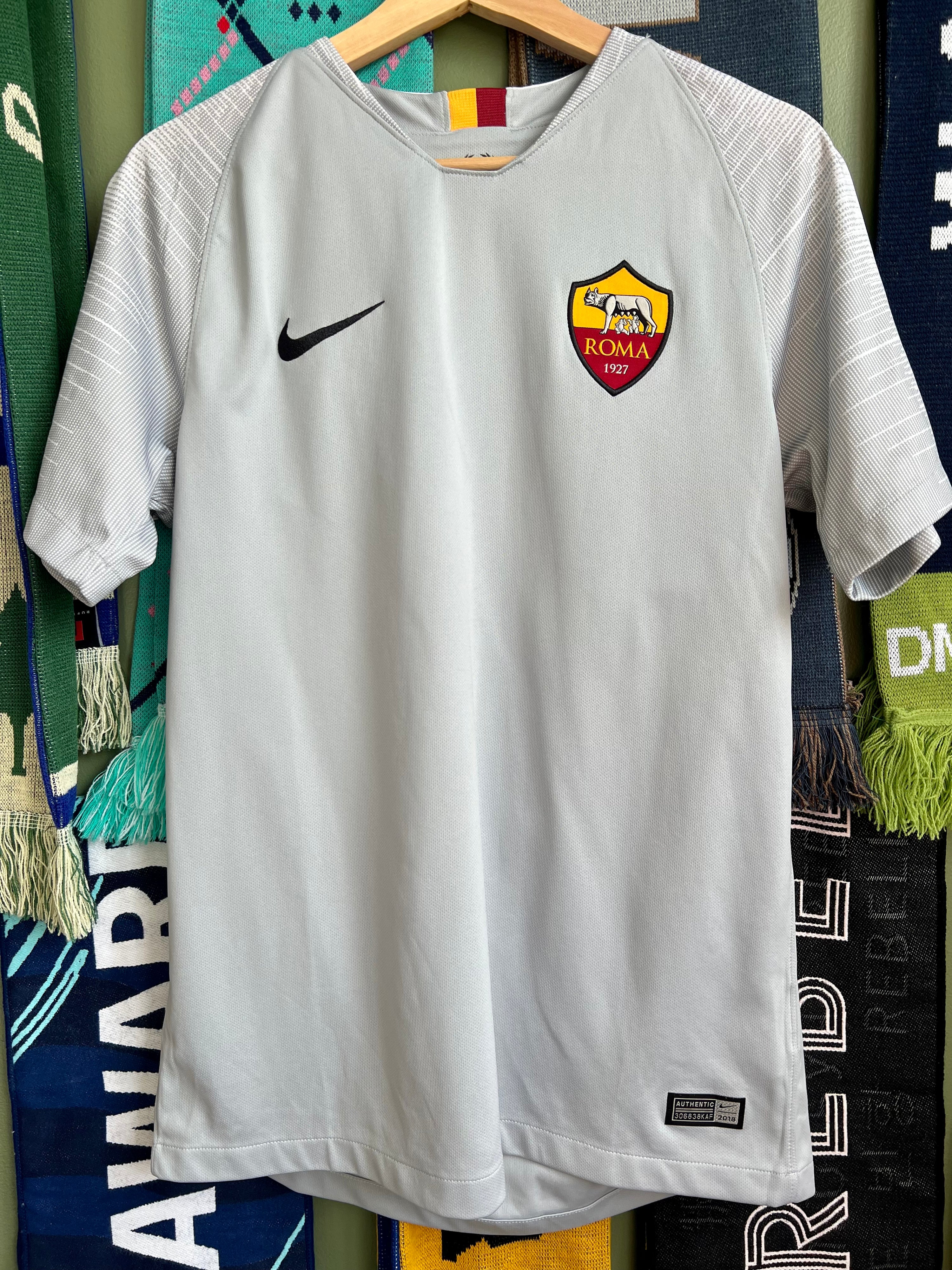 AS Roma 2018 Vintage Away Jersey-Olive & York