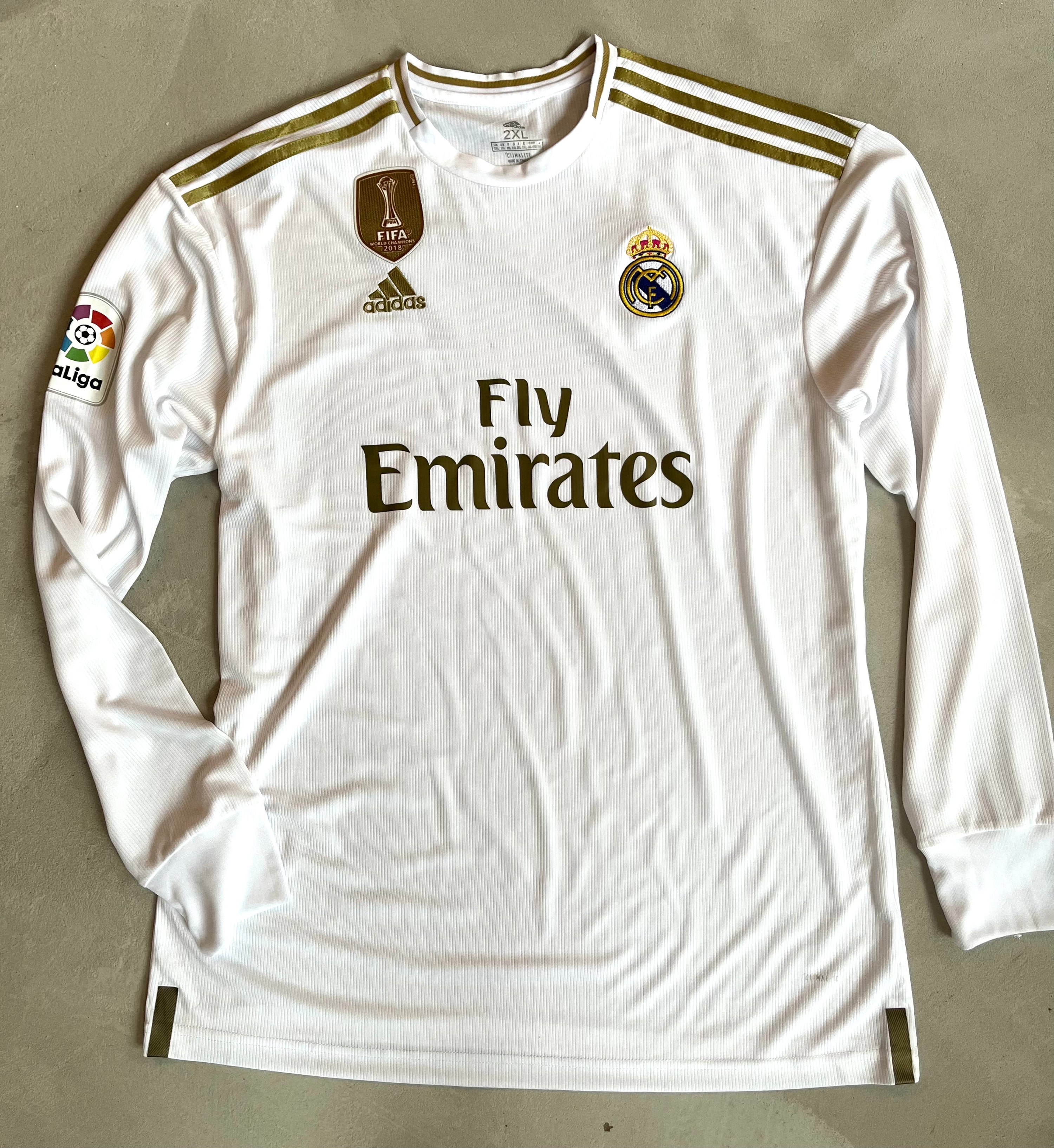 Real Madrid 2019/20 Vintage Home Club World Cup Jersey - Size 2XL