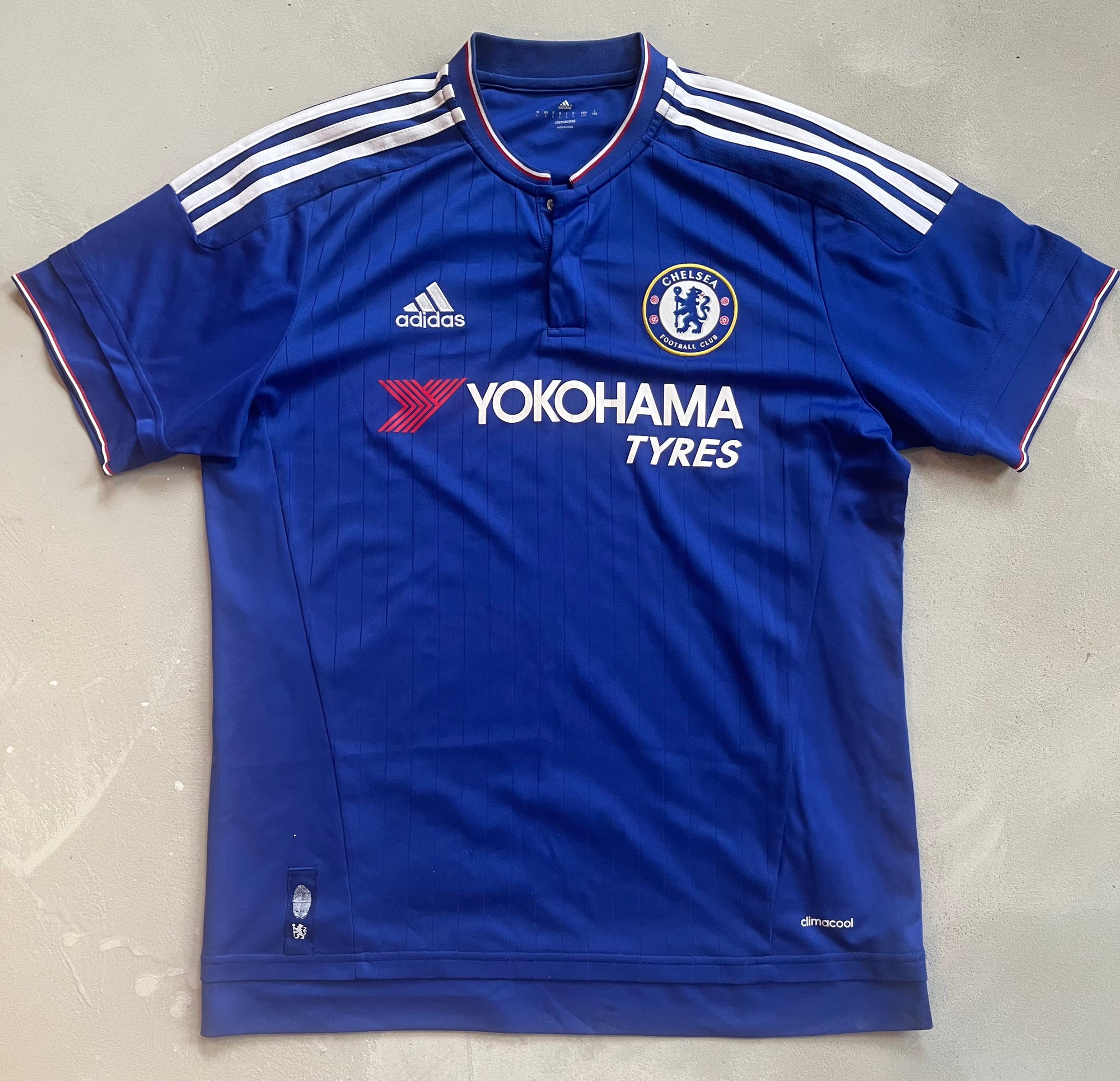 Chelsea 2015/16 Vintage Home Jersey - Size Large-Olive & York