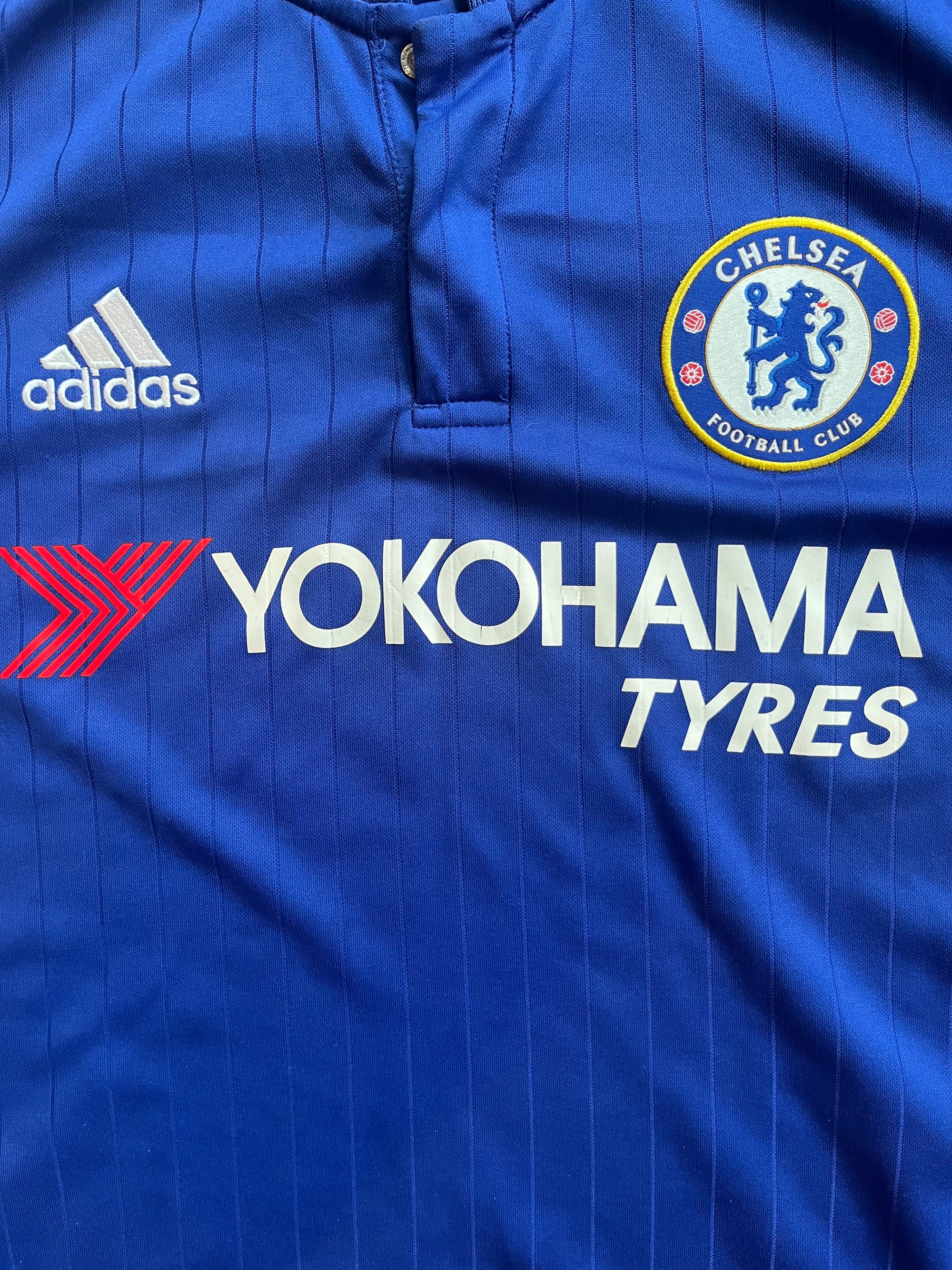 Chelsea 2015/16 Vintage Home Jersey - Size Large-Olive & York