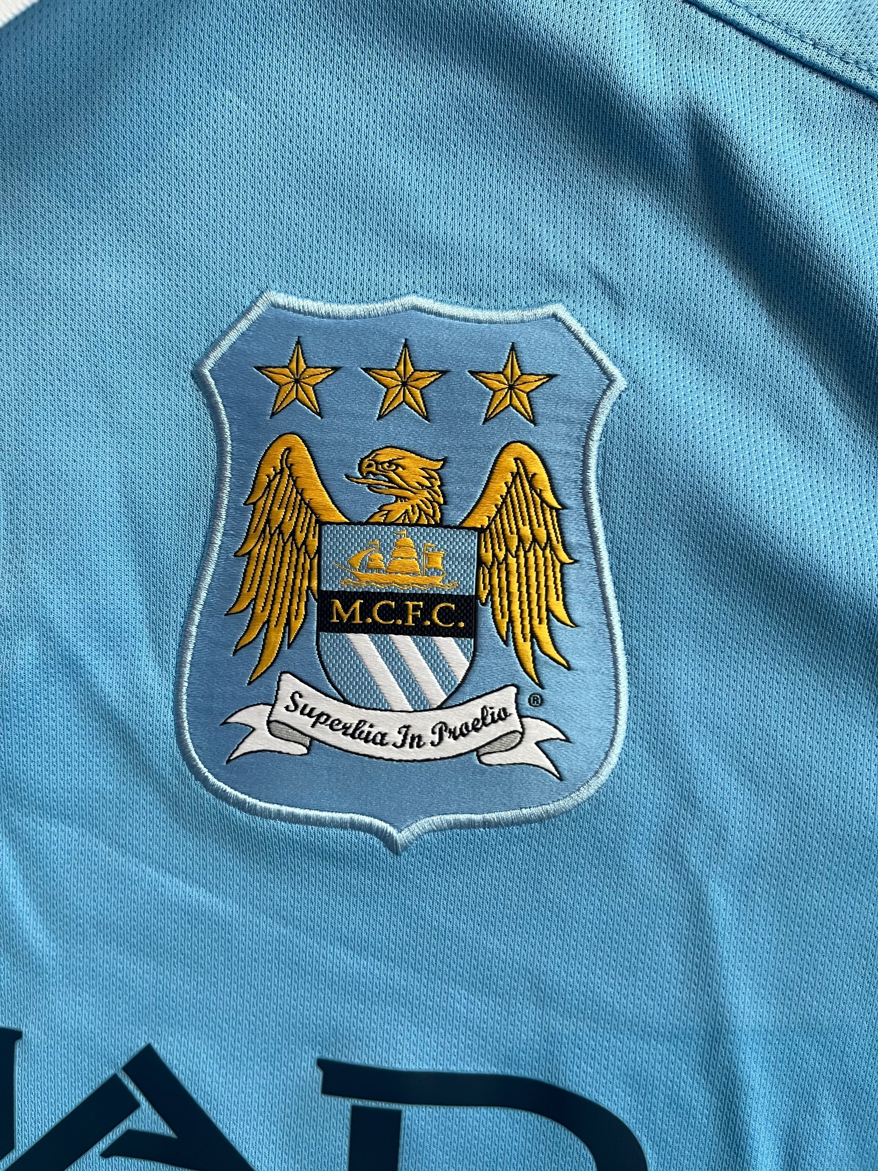 Manchester City 2015/16 Vintage Home Jersey - Size Large-Olive & York