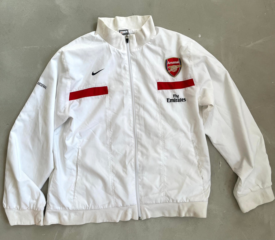 Arsenal Vintage Full Zip Training Jacket - Size Large-Olive & York