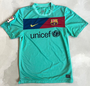 Barcelona 2010/11 Vintage Third Kit - Size Small-Olive & York