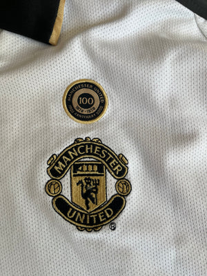 Manchester United 2001/02 Vintage Centenary Reversible Kit-Olive & York