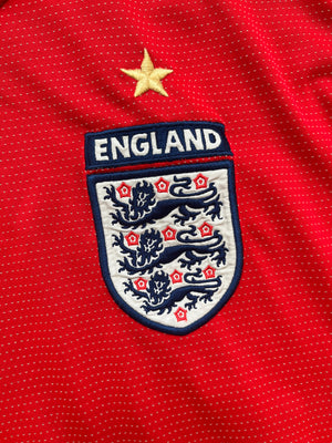 England 2004 Vintage Long-Sleeve Home Jersey-Olive & York