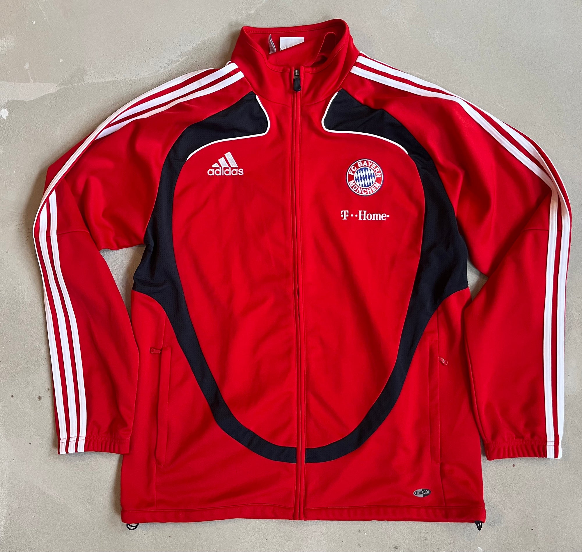 Bayern Munich Vintage Training Adidas 1/4 Zip Track Jacket-Olive & York