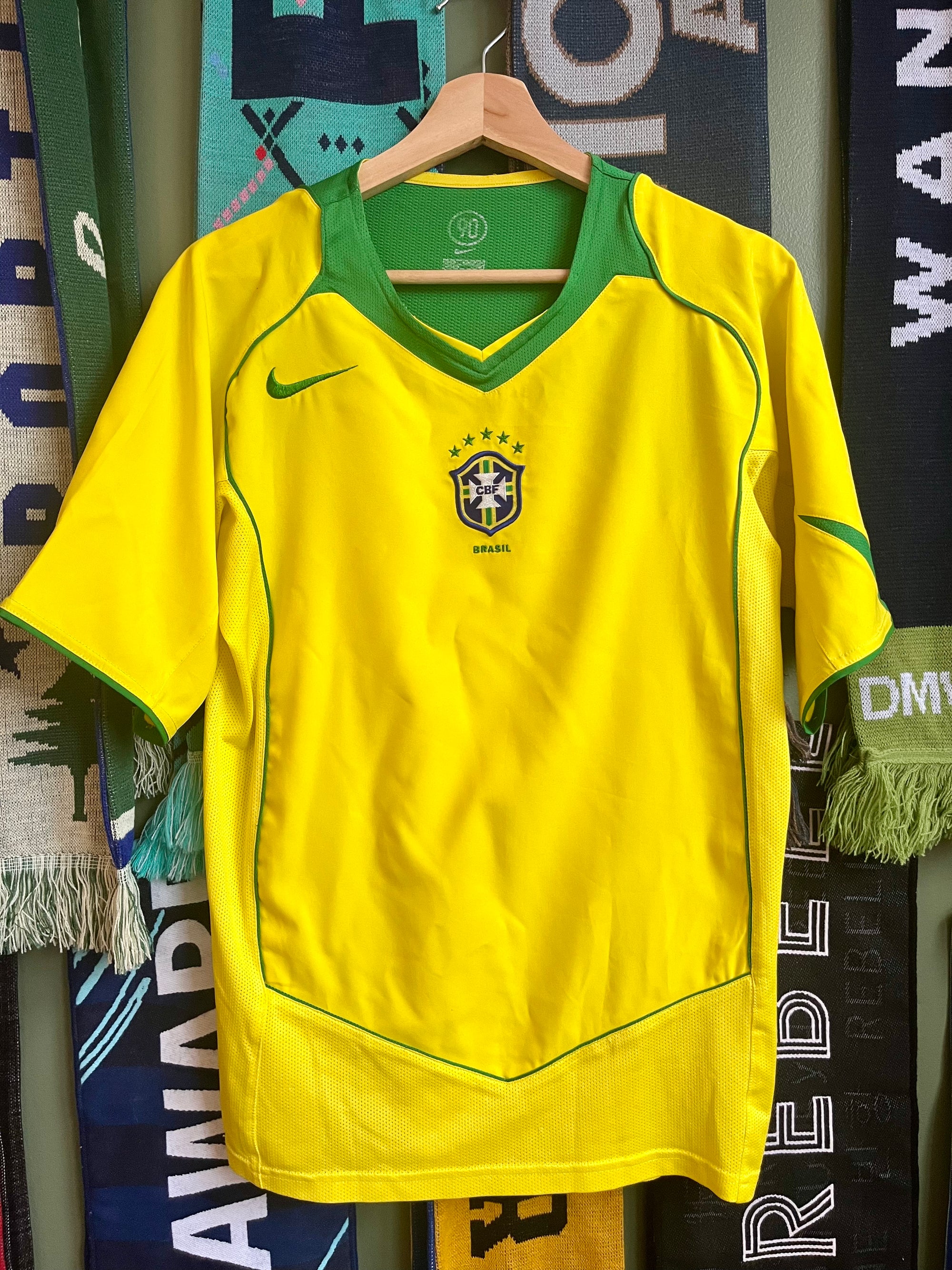 Brazil 2004 Vintage Home Jersey-Olive & York
