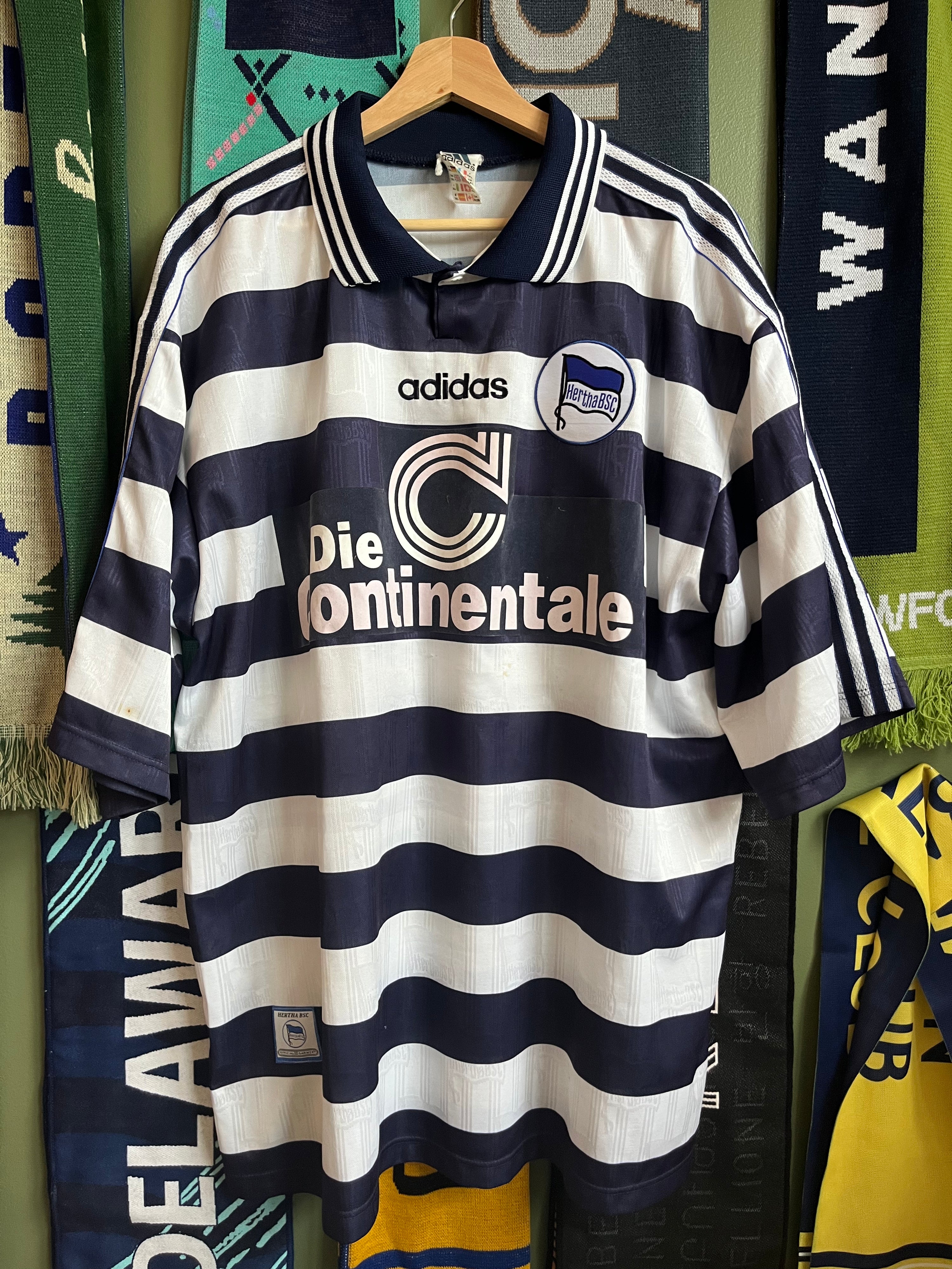Herth Berlin Vintage 1997/98 Home Retro Jersey-Olive & York