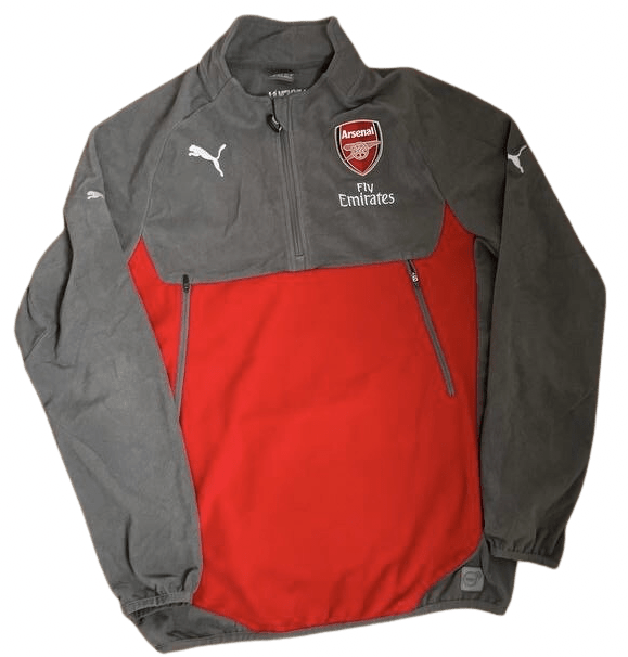 Arsenal Vintage Track Jacket 2017/18 Full Zip Training Coat-Olive & York