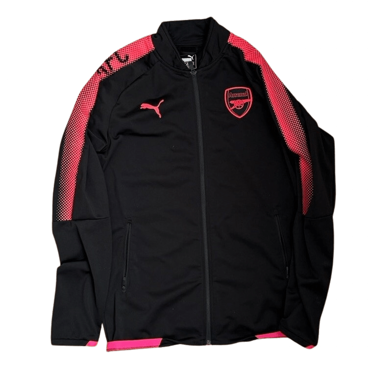 Arsenal Vintage Warmup Full Zip Track Jacket-Olive & York