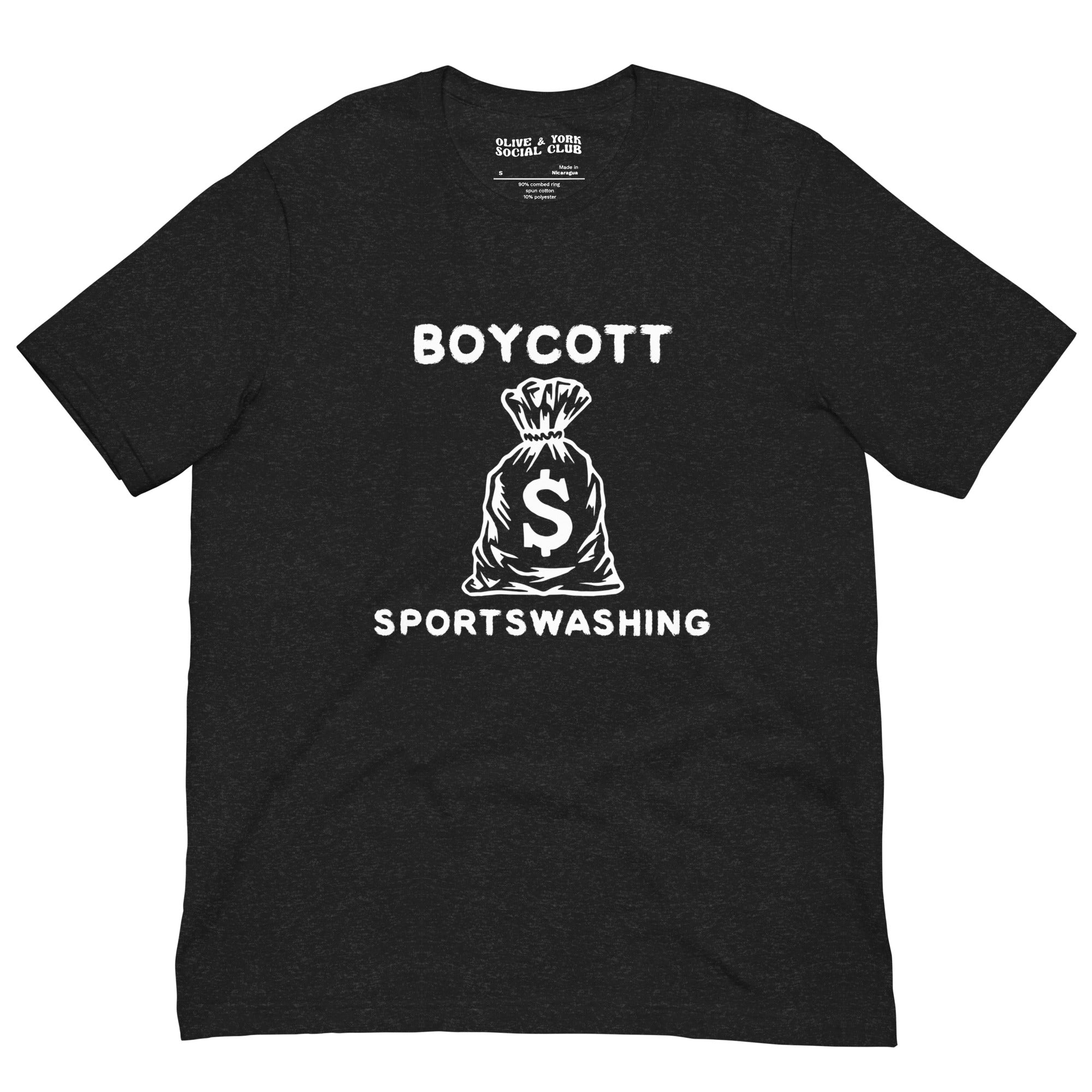 Boycott Sportwashing Unisex T-shirt-Olive & York