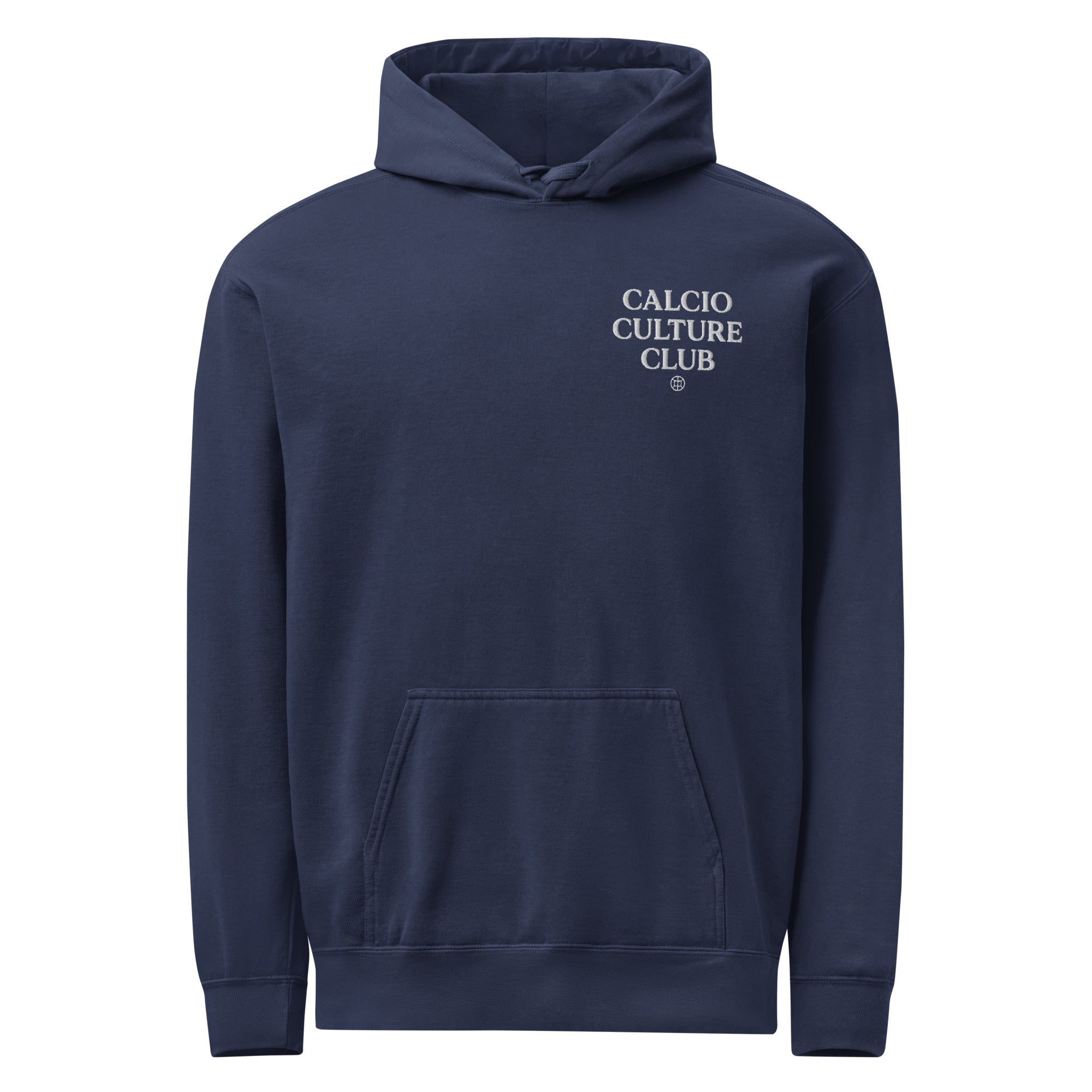 Calcio Culture Club Embroidered Unisex garment - dyed Hoodie - Olive & York