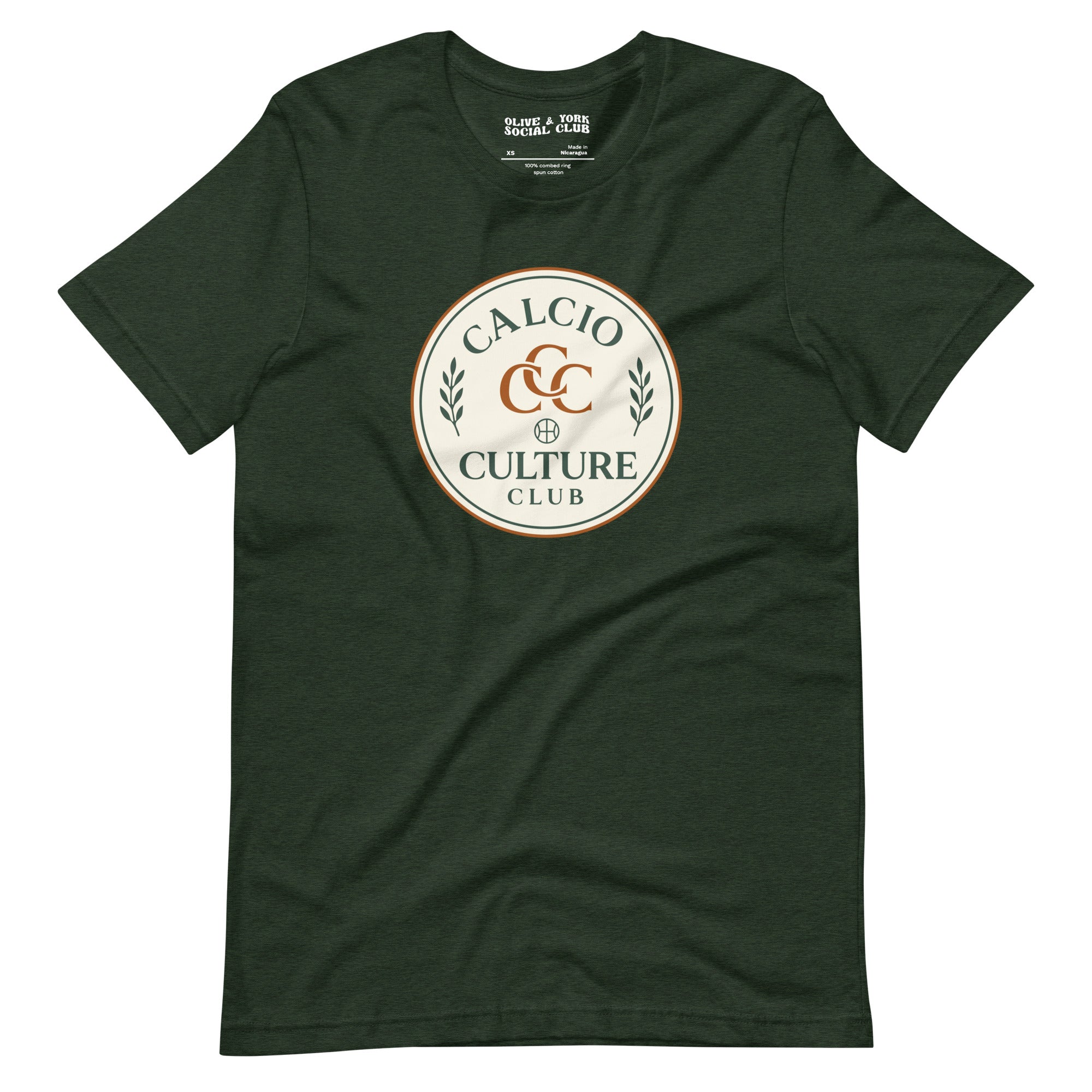 Calcio Culture Club Unisex T-shirt - Olive & York