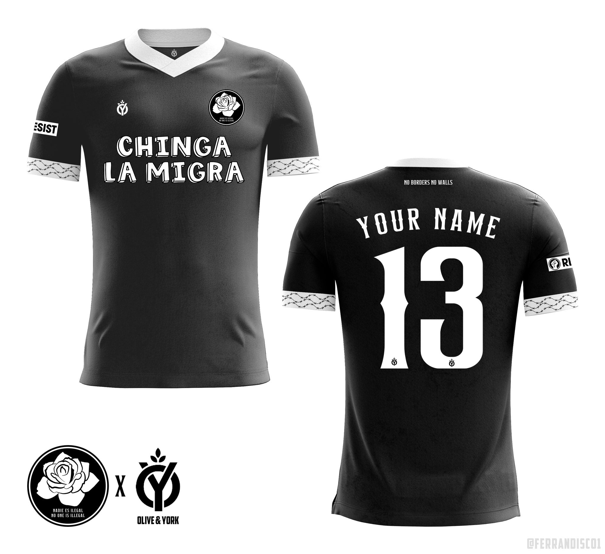 Chinga La Migra Jersey-Olive & York