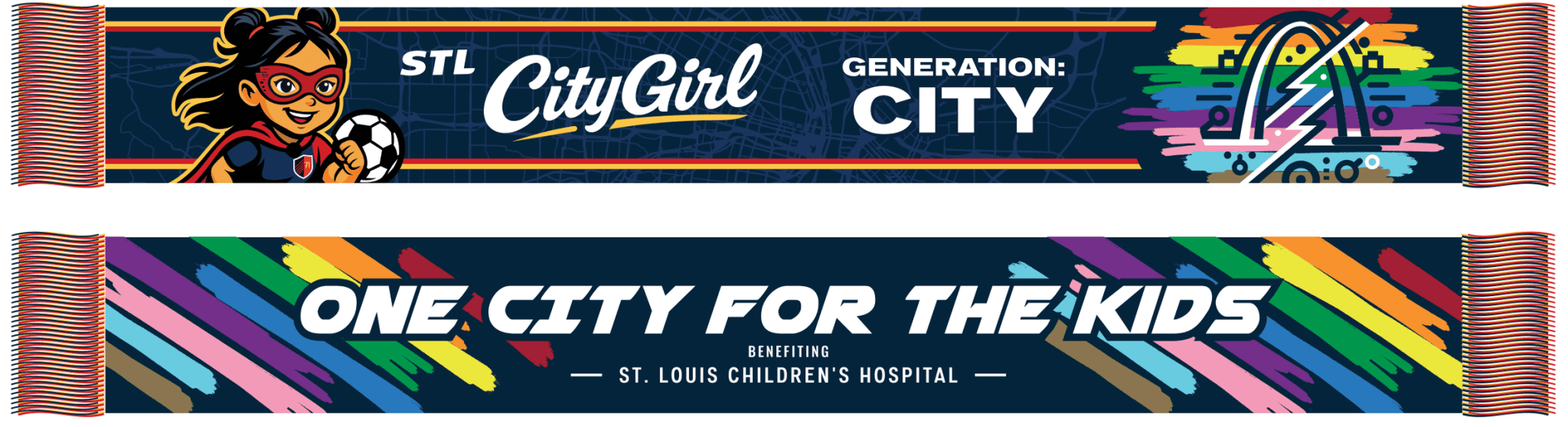 CityGirl x Gen:CITY ‘One City For The Kids’ Scarf-Olive & York