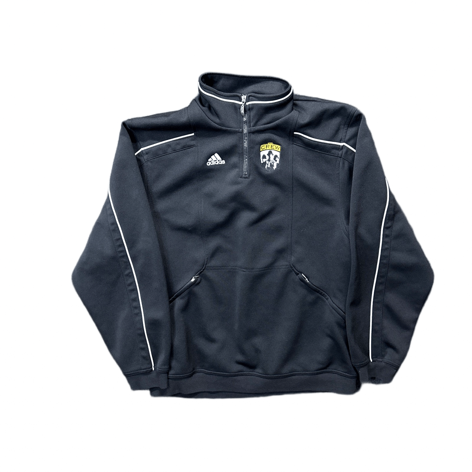 Columbus Crew Vintage MLS Quarter Zip Embroidered Track Jacket-Olive & York