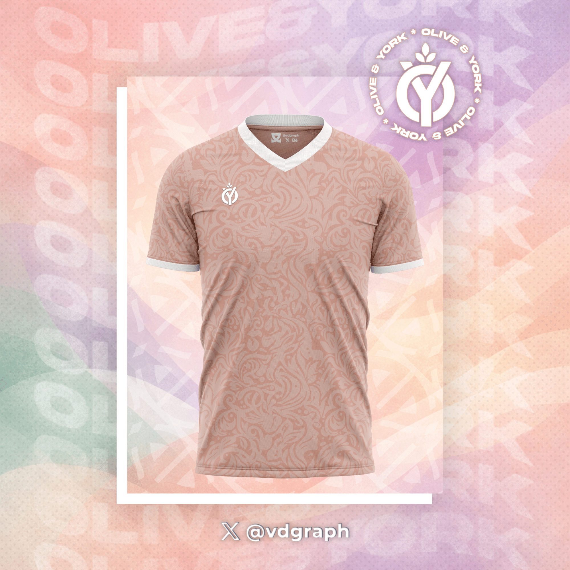 Dusty Pink Tapestry Jersey-Olive & York