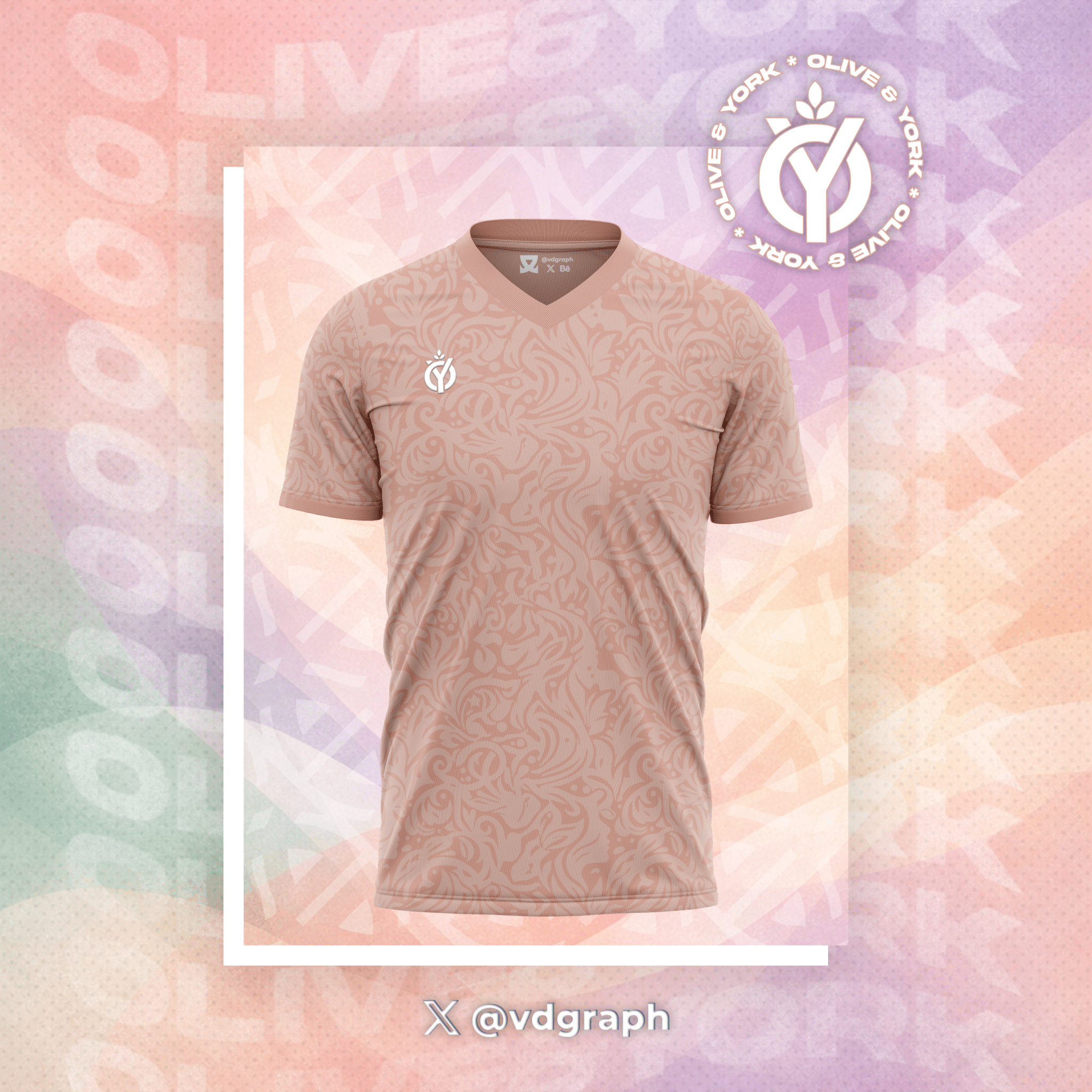 Dusty Pink Tapestry Jersey-Olive & York