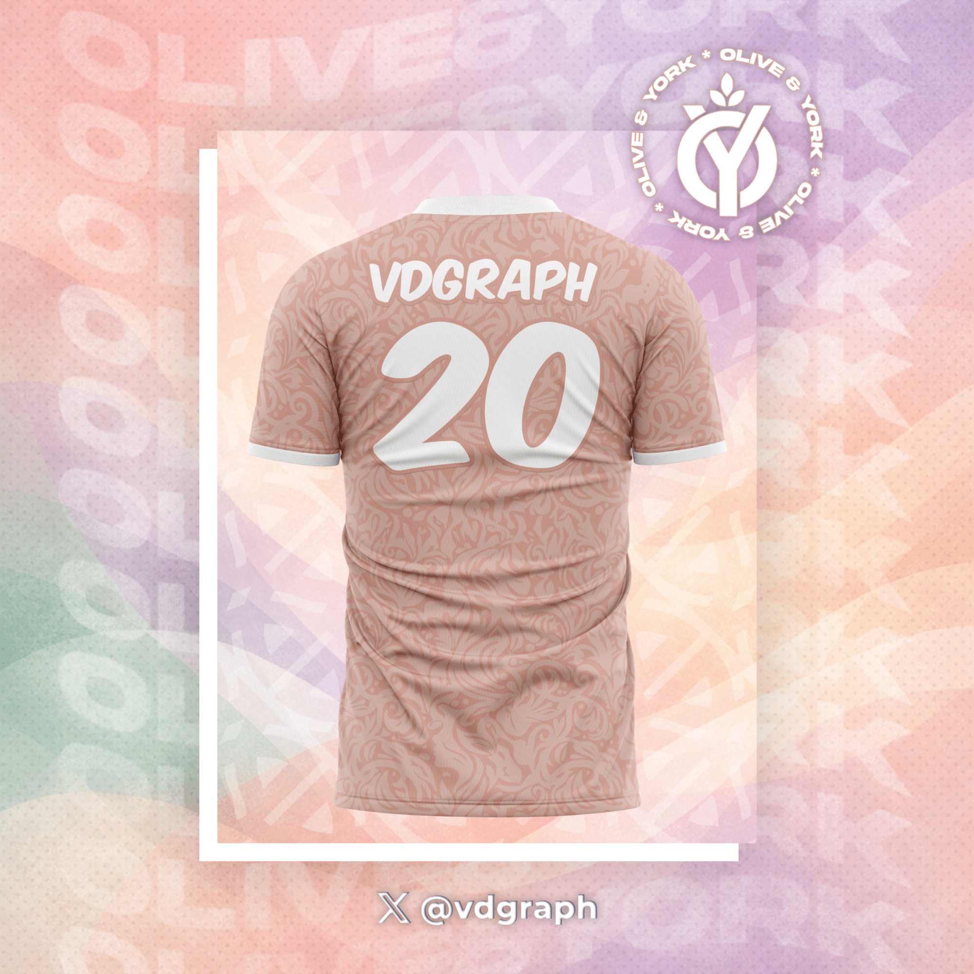 Dusty Pink Tapestry Jersey-Olive & York