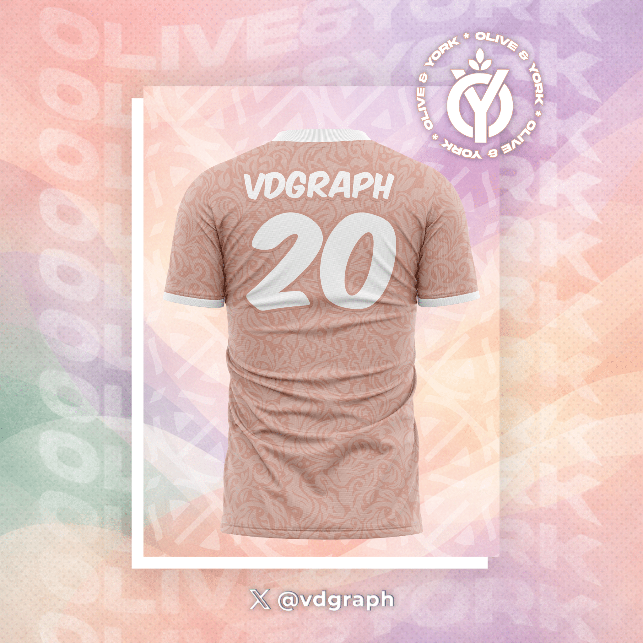 Dusty Pink Tapestry Jersey-Olive & York