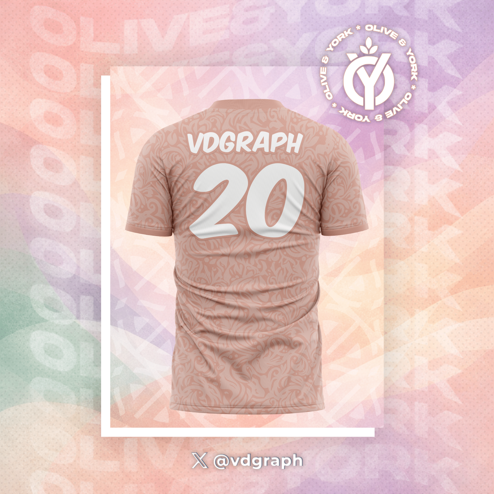 Dusty Pink Tapestry Jersey-Olive & York