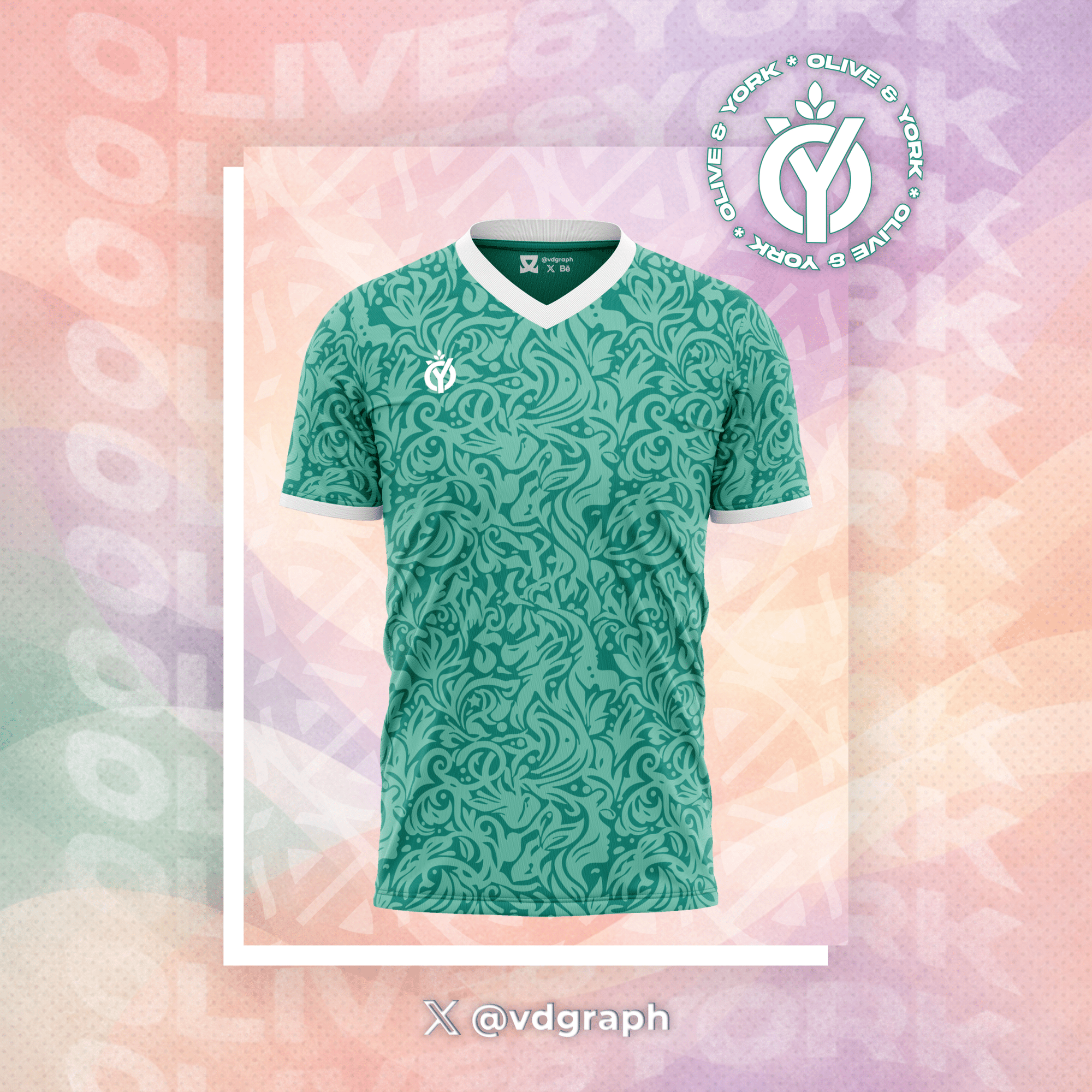 Dynasty Green Tapestry Jersey-Olive & York