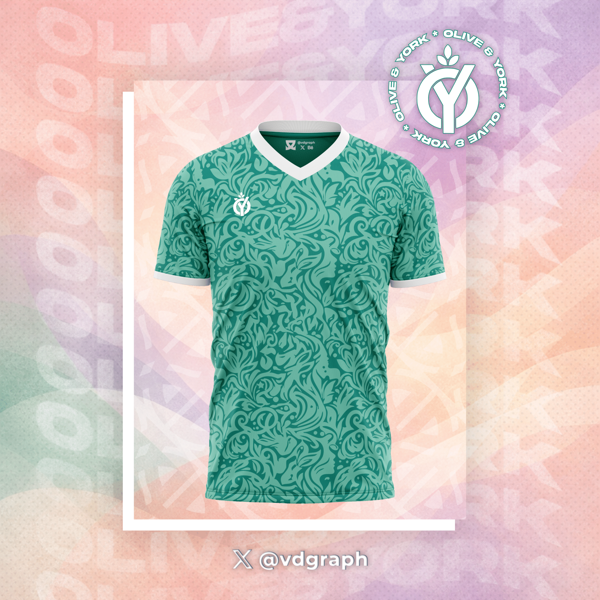 Dynasty Green Tapestry Jersey-Olive & York