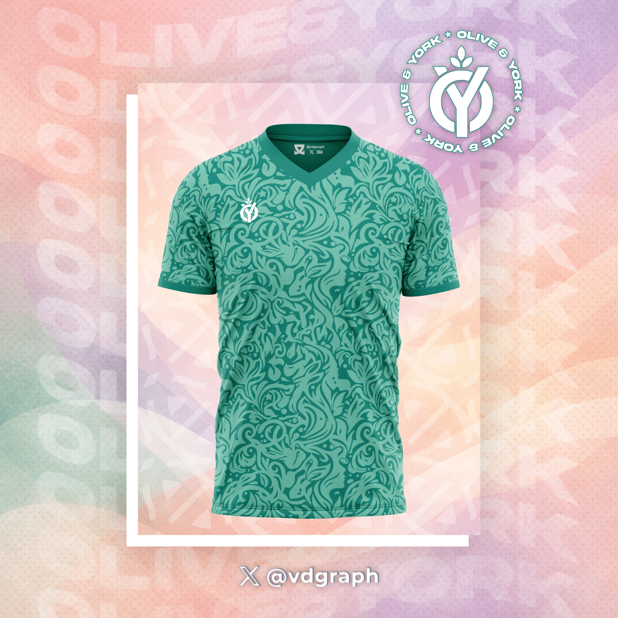 Dynasty Green Tapestry Jersey-Olive & York