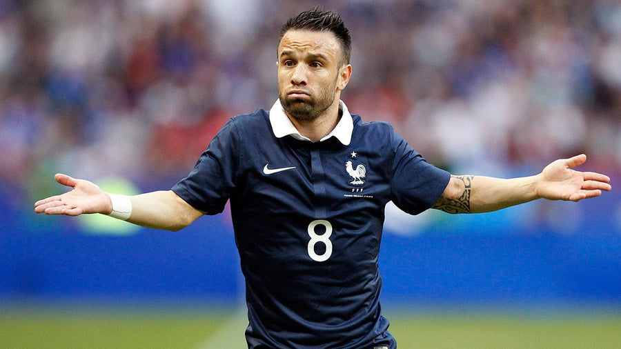 France 2014 Vintage Valbuena Home Jersey-Olive & York