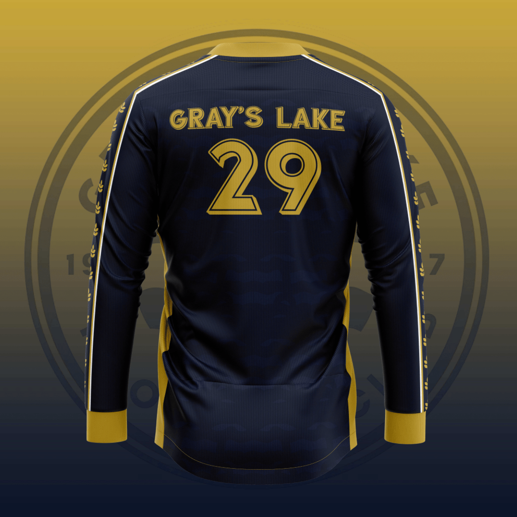 Gray's Lake FC 1851 Long-Sleeve Throwback Jersey-Olive & York