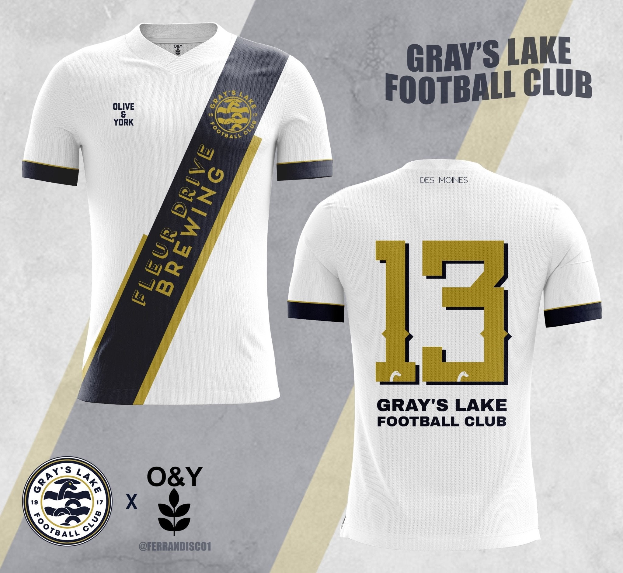 Gray's Lake FC 2026 Kit-Olive & York