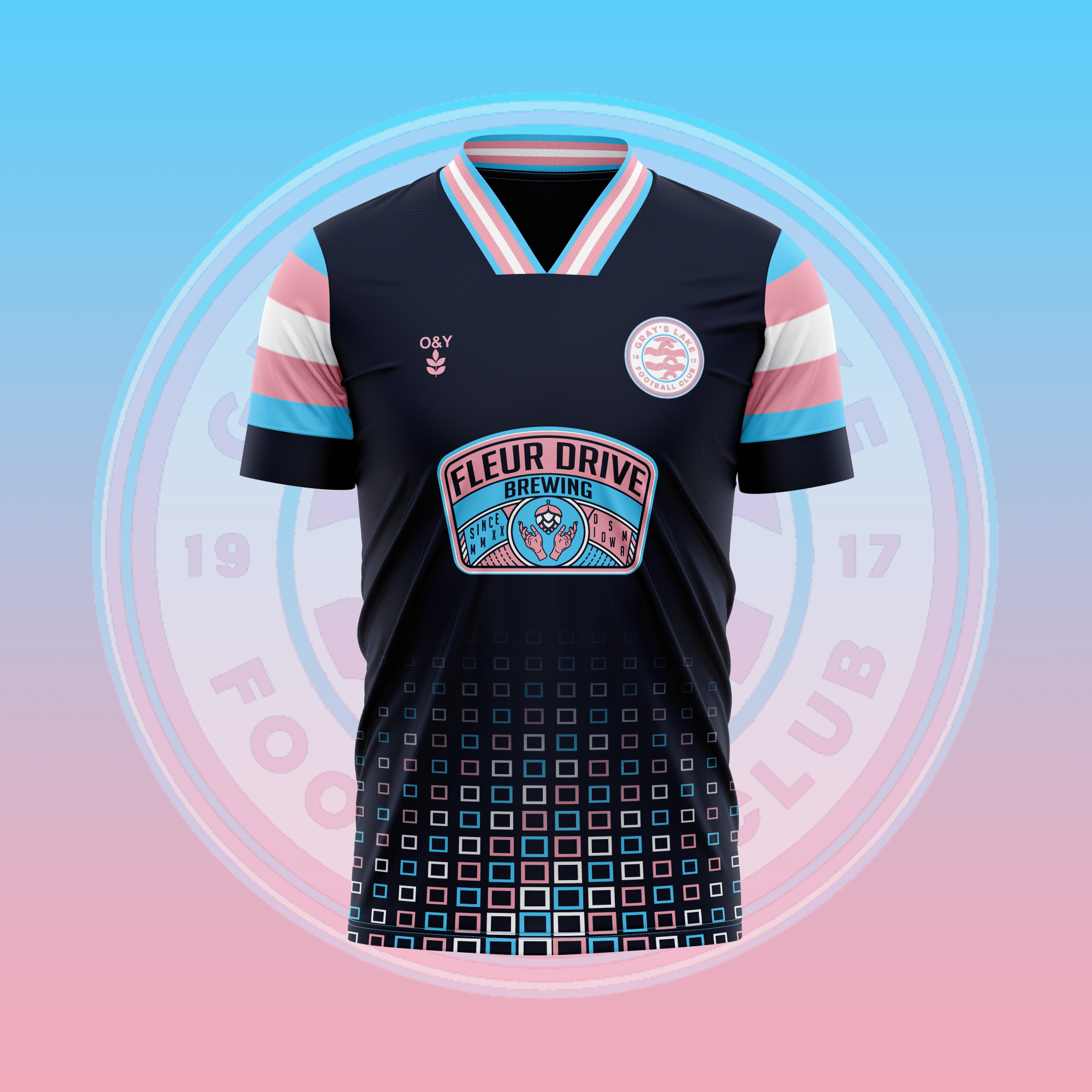 Gray's Lake FC #ProtectTransKids Charity Kit-Olive & York