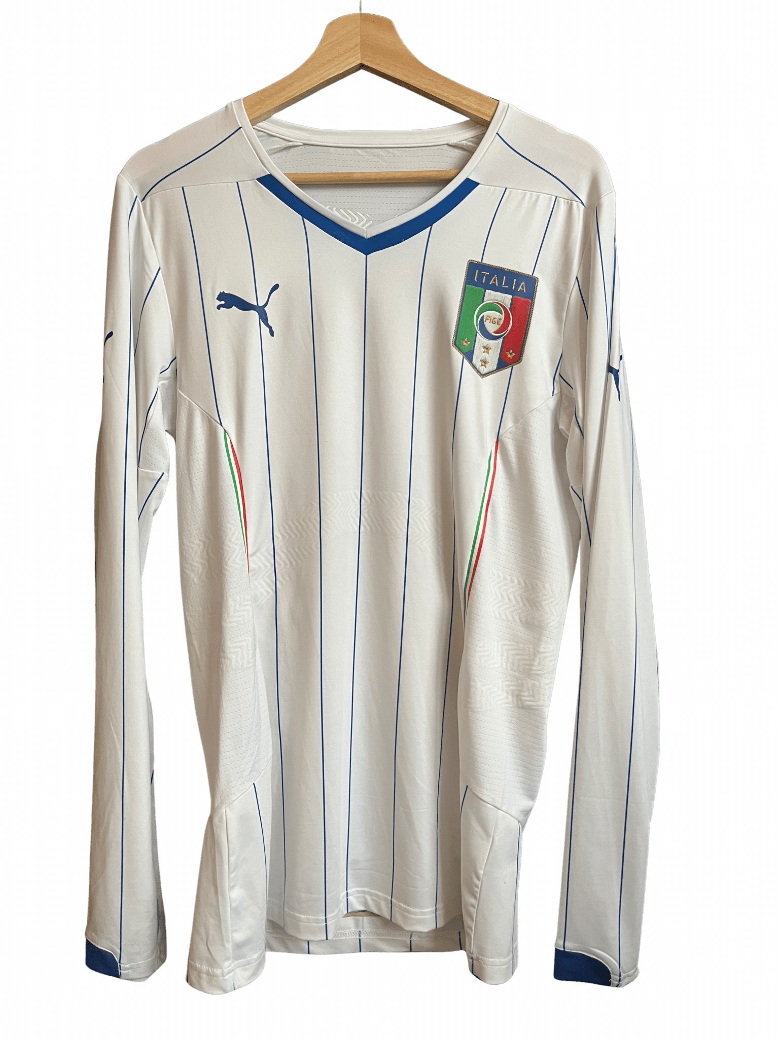 Italy 2014 Vintage Away Long Sleeve Jersey-Olive & York