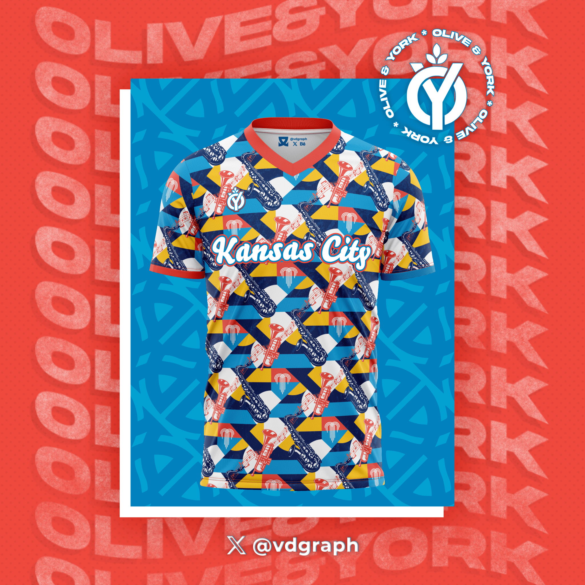 Kansas City Vibrant City Jersey-Olive & York