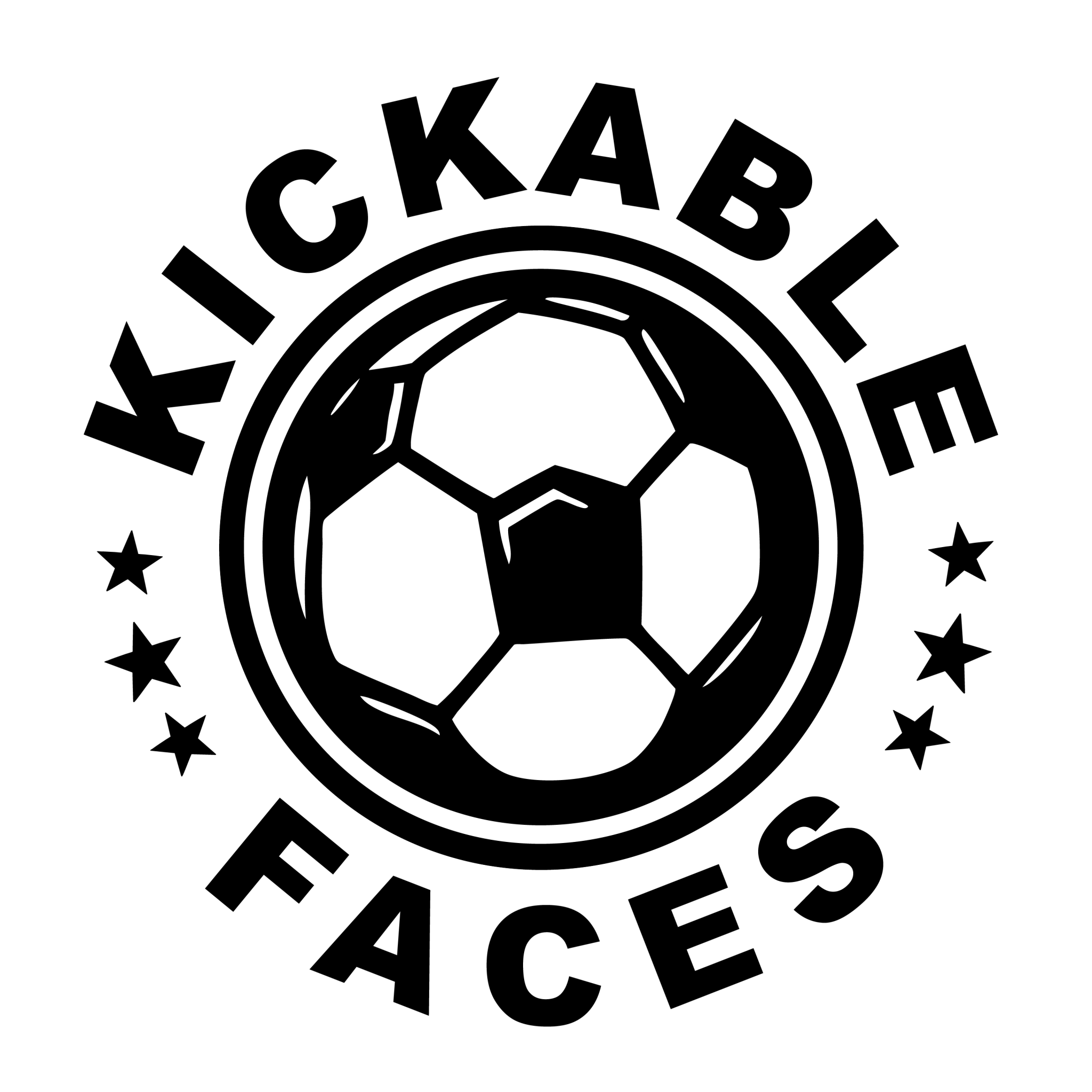 Kickable Faces Logo Design-Olive & York