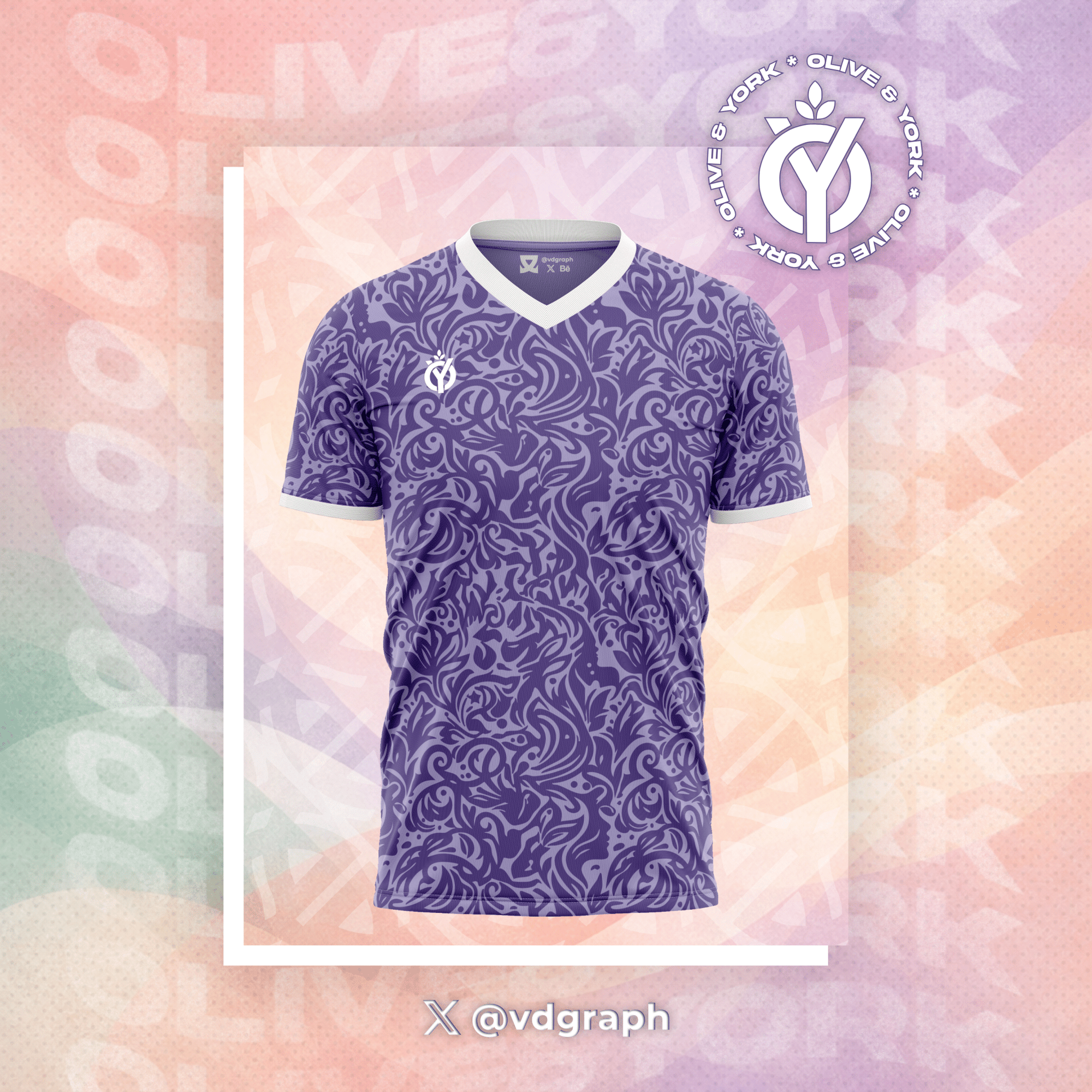 Lavender Tapestry Jersey-Olive & York