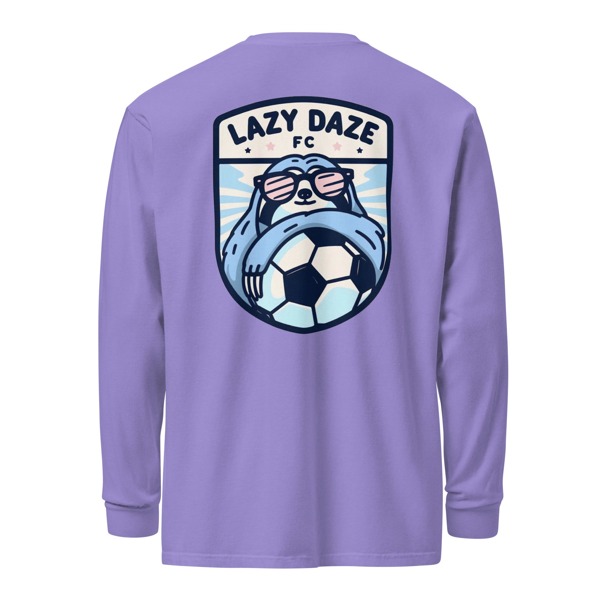Lazy Daze Football Club Garment-dyed heavyweight long-sleeve shirt-Olive & York