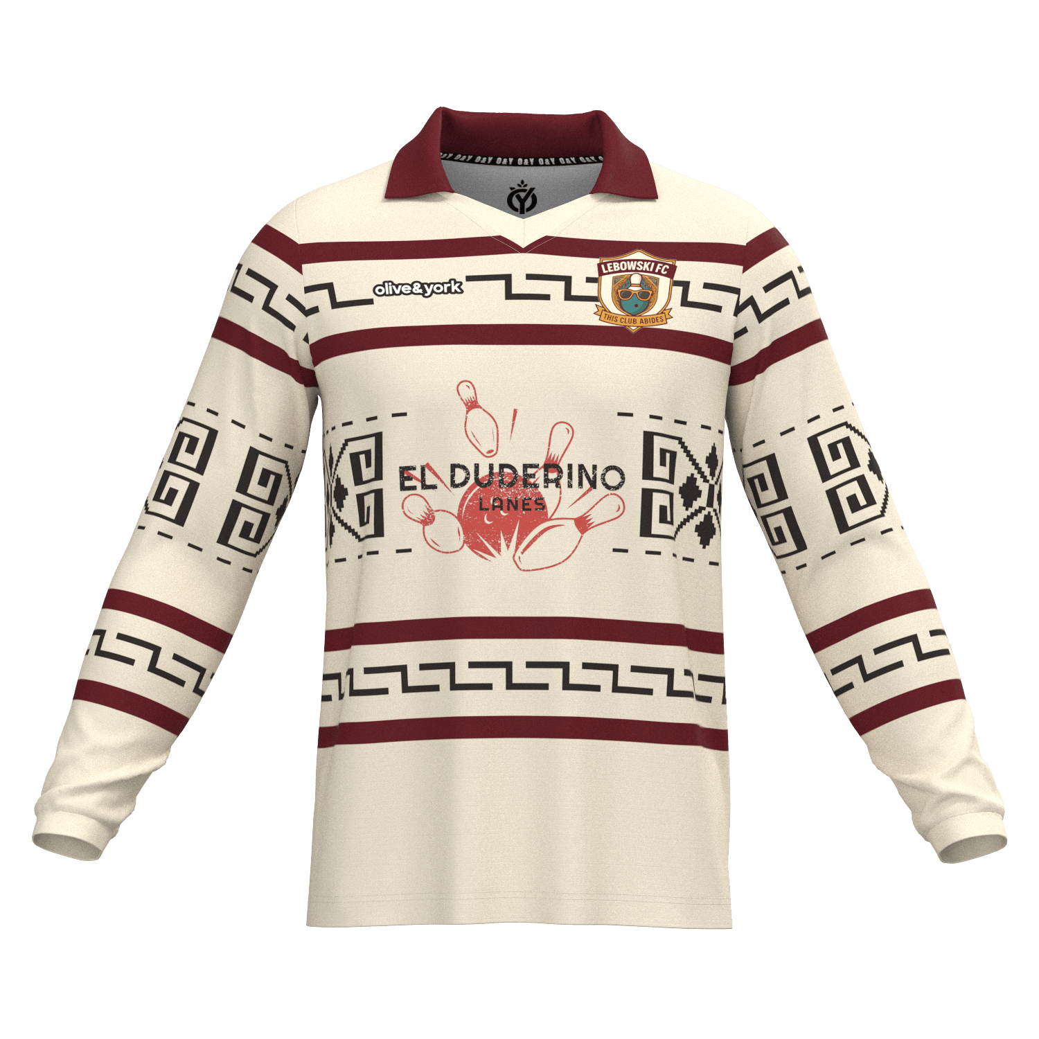 Lebowski FC Long - Sleeve Jersey - Olive & York