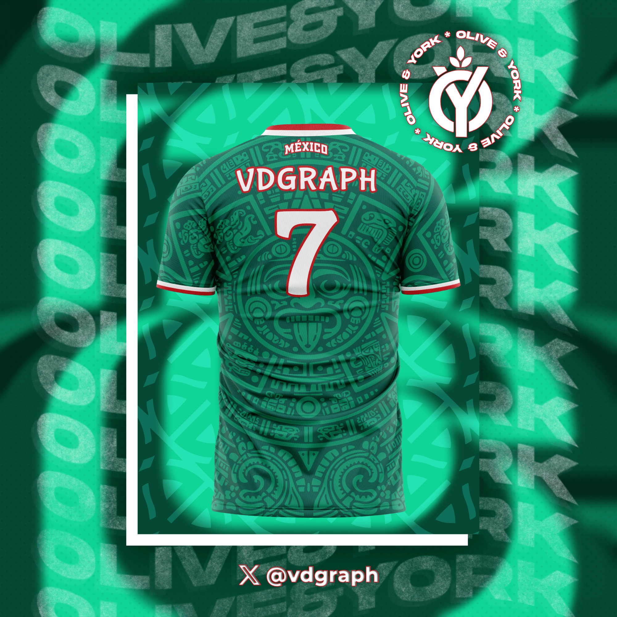 Mexico Home Jersey-Olive & York