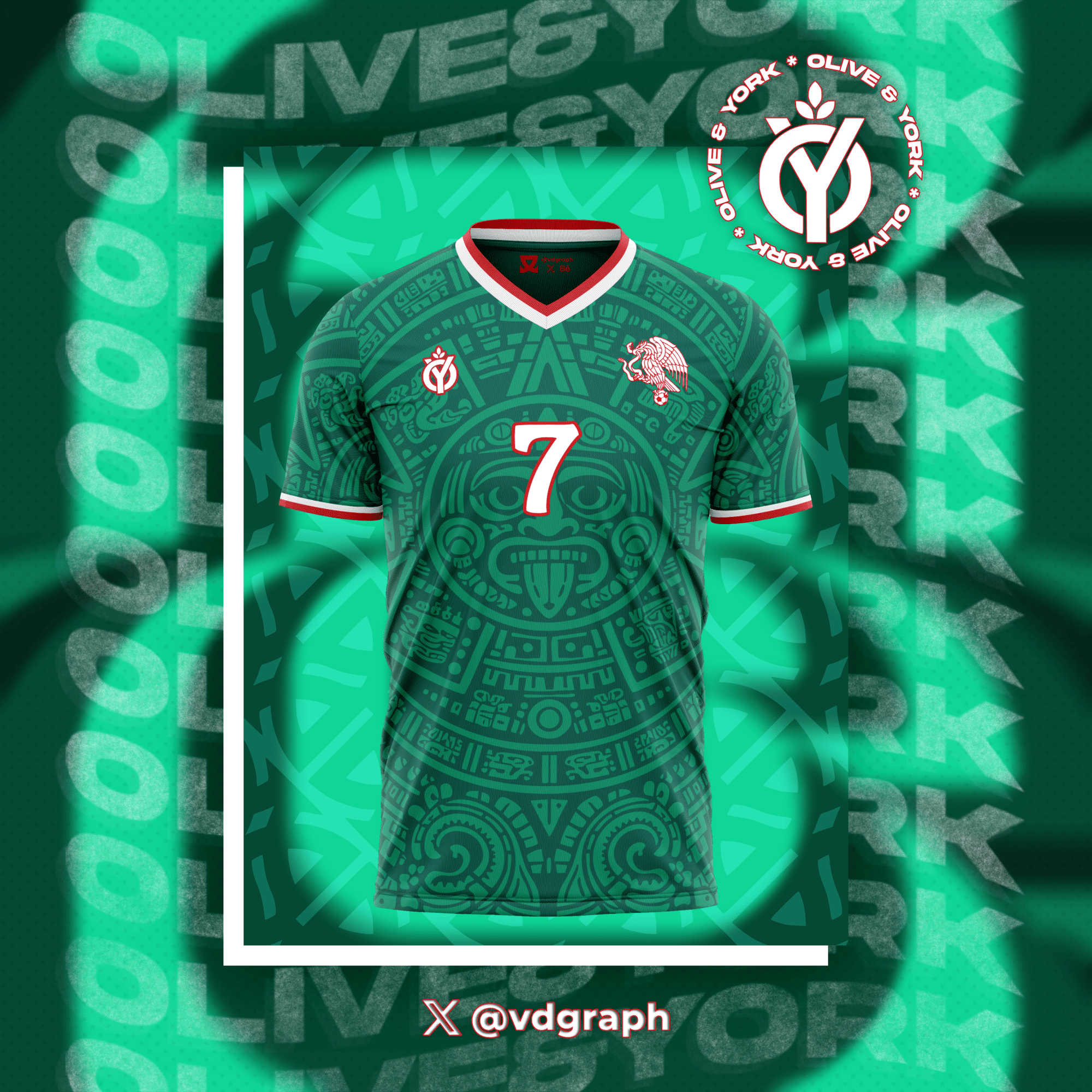 Mexico Home Jersey-Olive & York