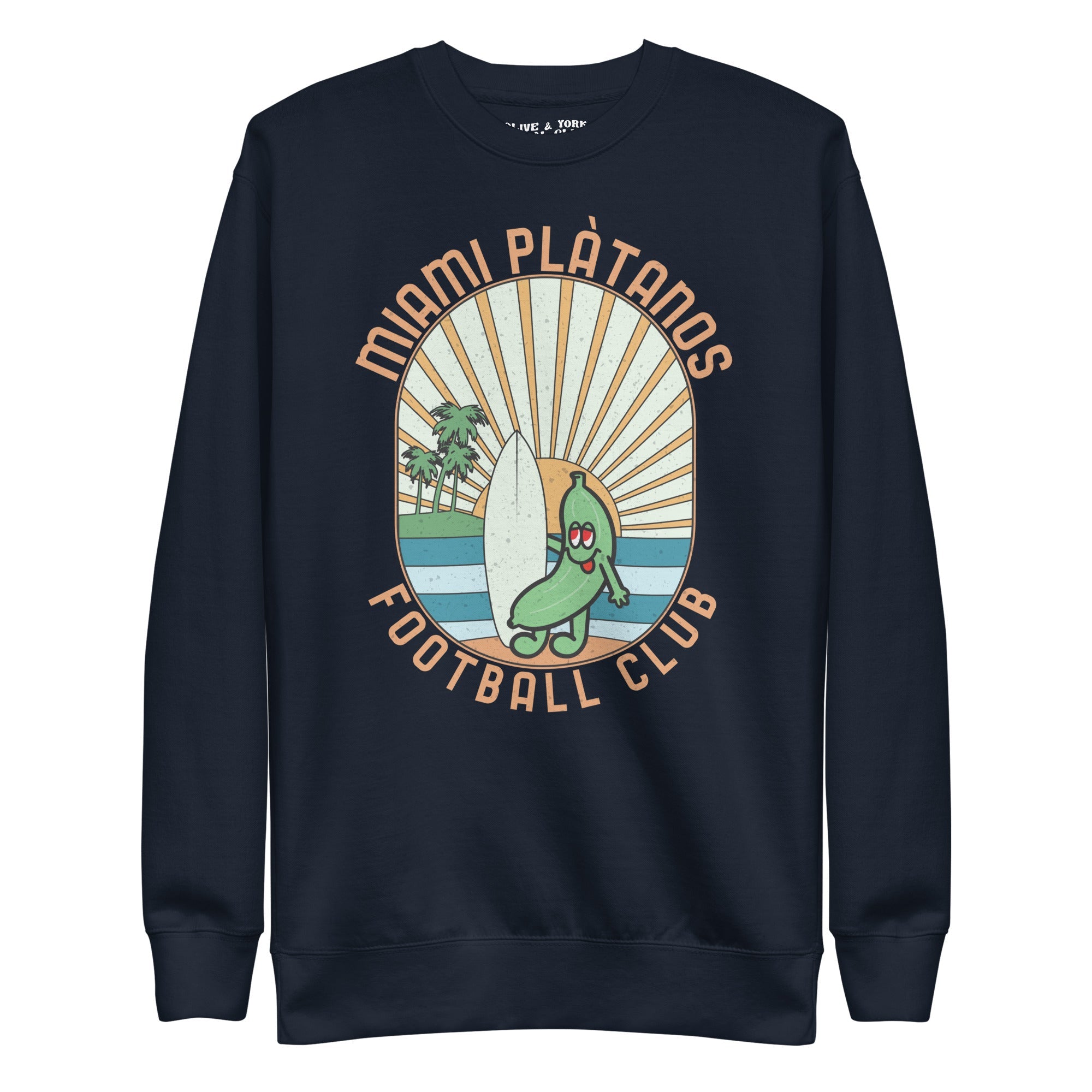 Miami Plátanos Unisex Premium Sweatshirt-Olive & York