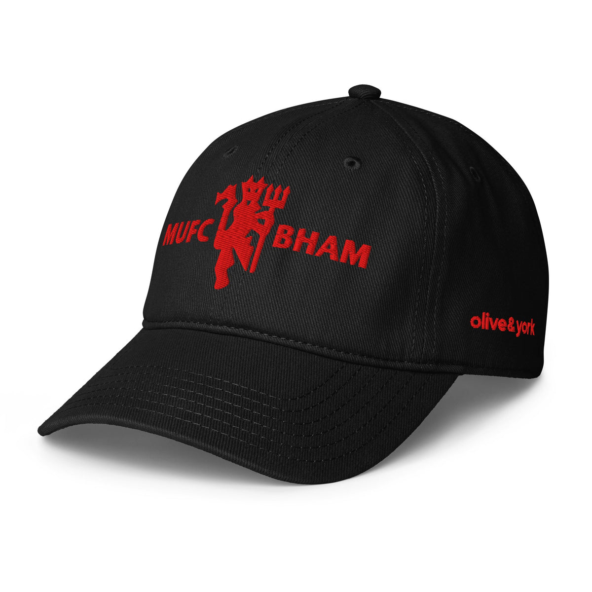 MUFC BHAM - black baseball cap-EMBROIDERY-Olive & York