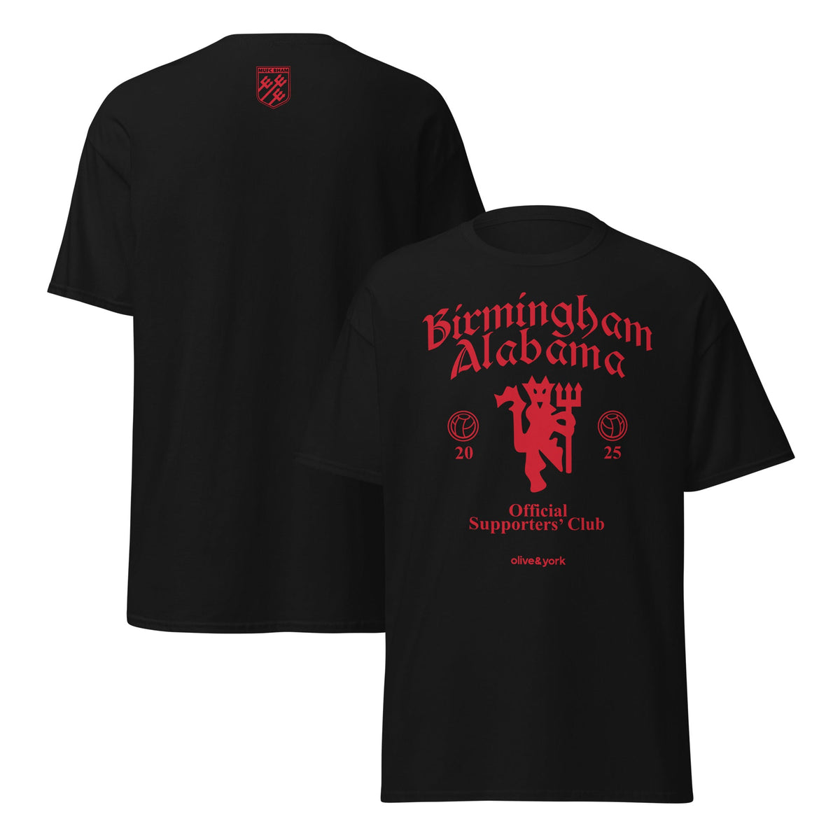 MUFC BHAM - black t-shirt-T-SHIRT-Olive & York