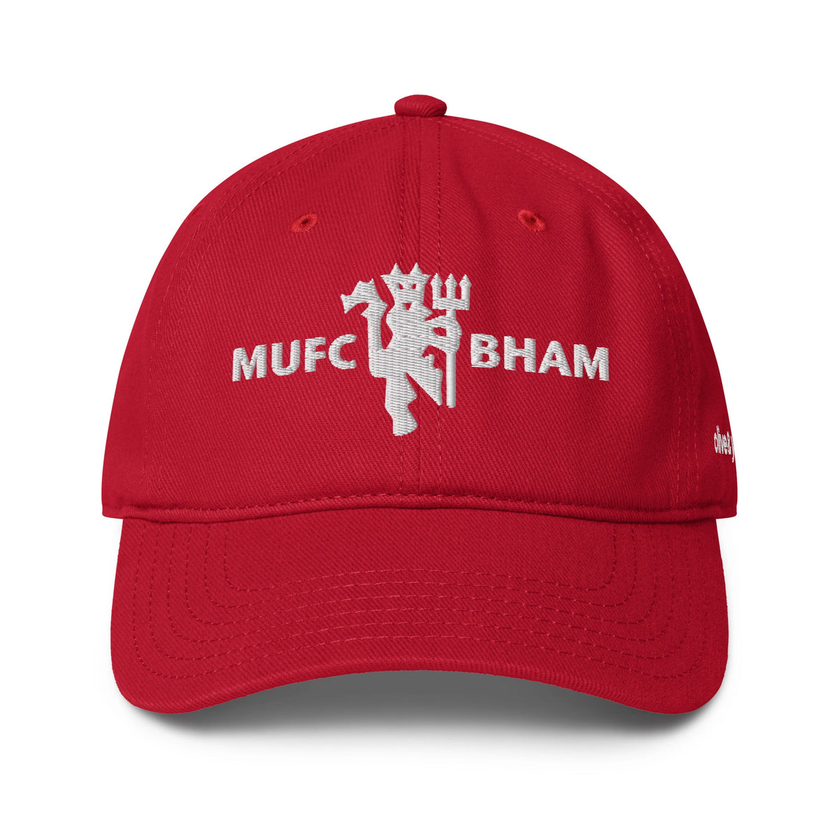 MUFC BHAM - red baseball cap-EMBROIDERY-Olive & York