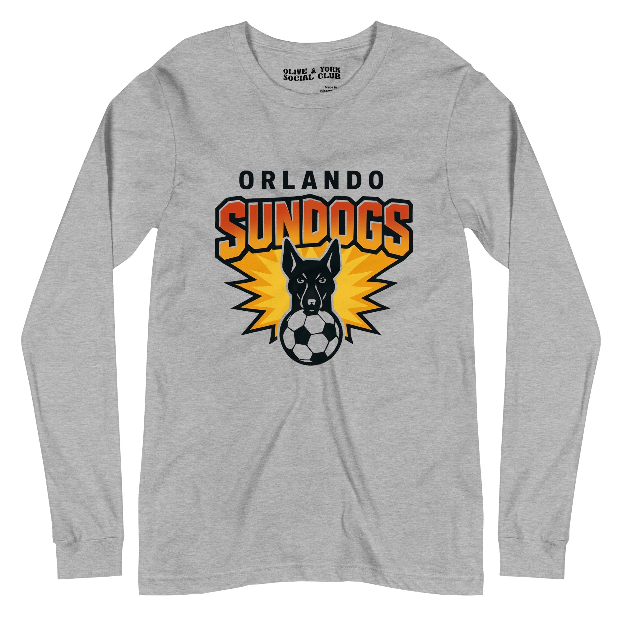 Orlando Sundogs Unisex Long Sleeve Tee-Olive & York