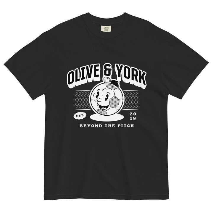 O&Y Beyond The Pitch Unisex garment-dyed heavyweight t-shirt-Olive & York